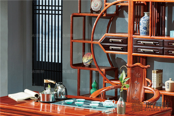 水雨(yǔ)軒(xuān)紅木(mù)茶(chá)台 水(shuǐ)雨軒紅木茶台(tái)